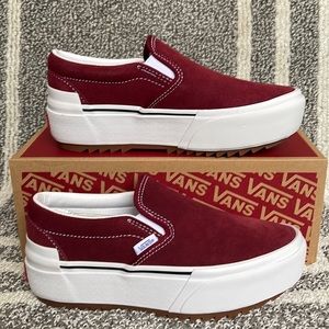 Vans Classic Slip-On Suede Pomegranate / True White WMNS